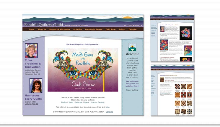 Foothill Quilters Guild website