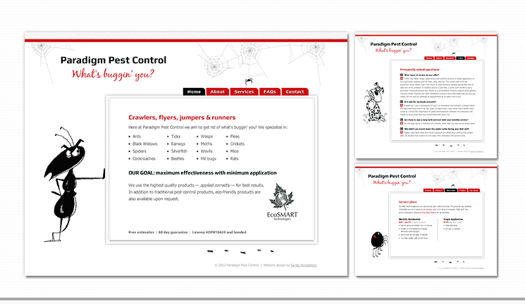 Paradigm Pest Control website